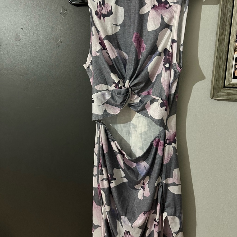 Floral Knot-Front Dress